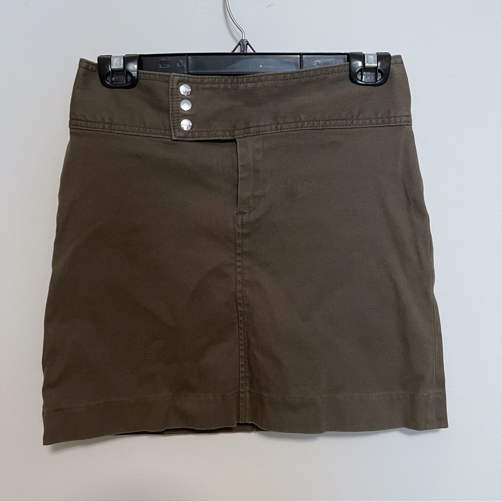 Olive Green Banana Republic Canvas Mini Skirt